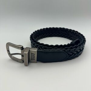 Men's Braided Leather Belt Levi's Black Leather  Size Large 30-32